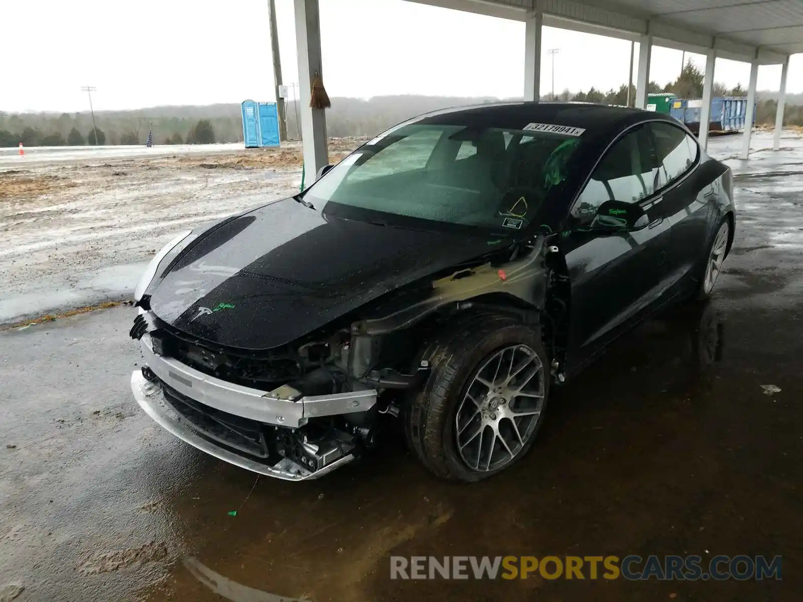 2 Photograph of a damaged car 5YJ3E1EA3MF856597 TESLA MODEL 3 2021