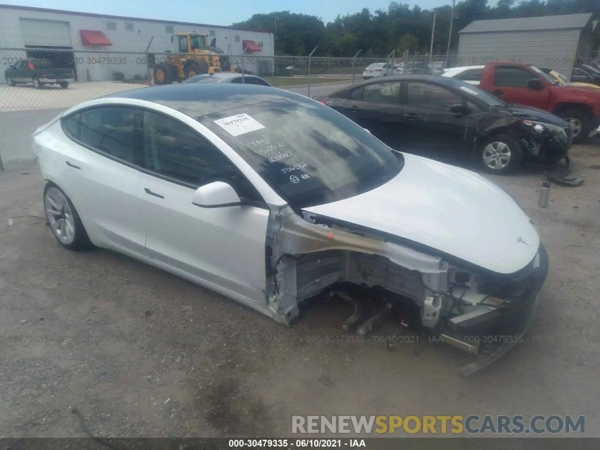 1 Photograph of a damaged car 5YJ3E1EA3MF856776 TESLA MODEL 3 2021