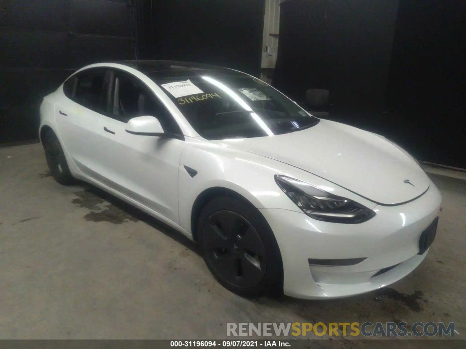 1 Фотография поврежденного автомобиля 5YJ3E1EA3MF857832 TESLA MODEL 3 2021