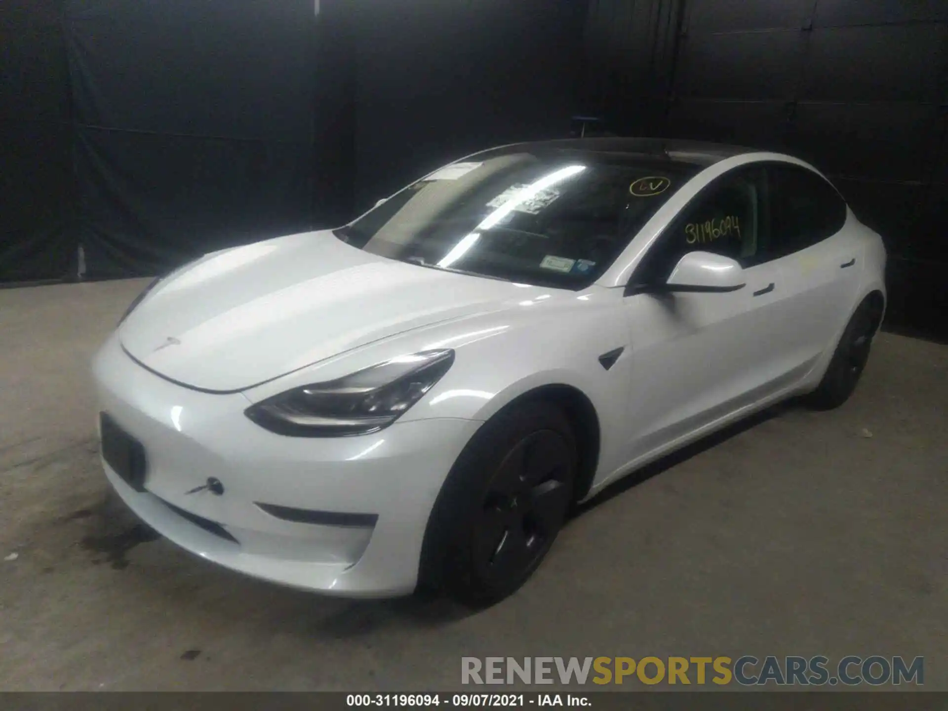 2 Photograph of a damaged car 5YJ3E1EA3MF857832 TESLA MODEL 3 2021