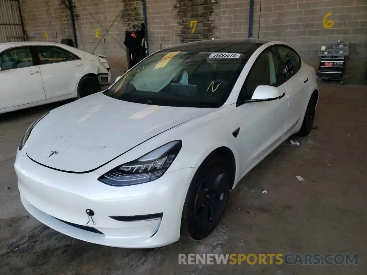 2 Photograph of a damaged car 5YJ3E1EA3MF861380 TESLA MODEL 3 2021