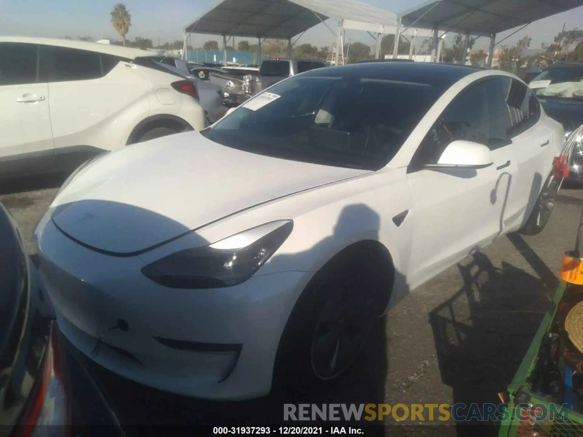 2 Photograph of a damaged car 5YJ3E1EA3MF868068 TESLA MODEL 3 2021