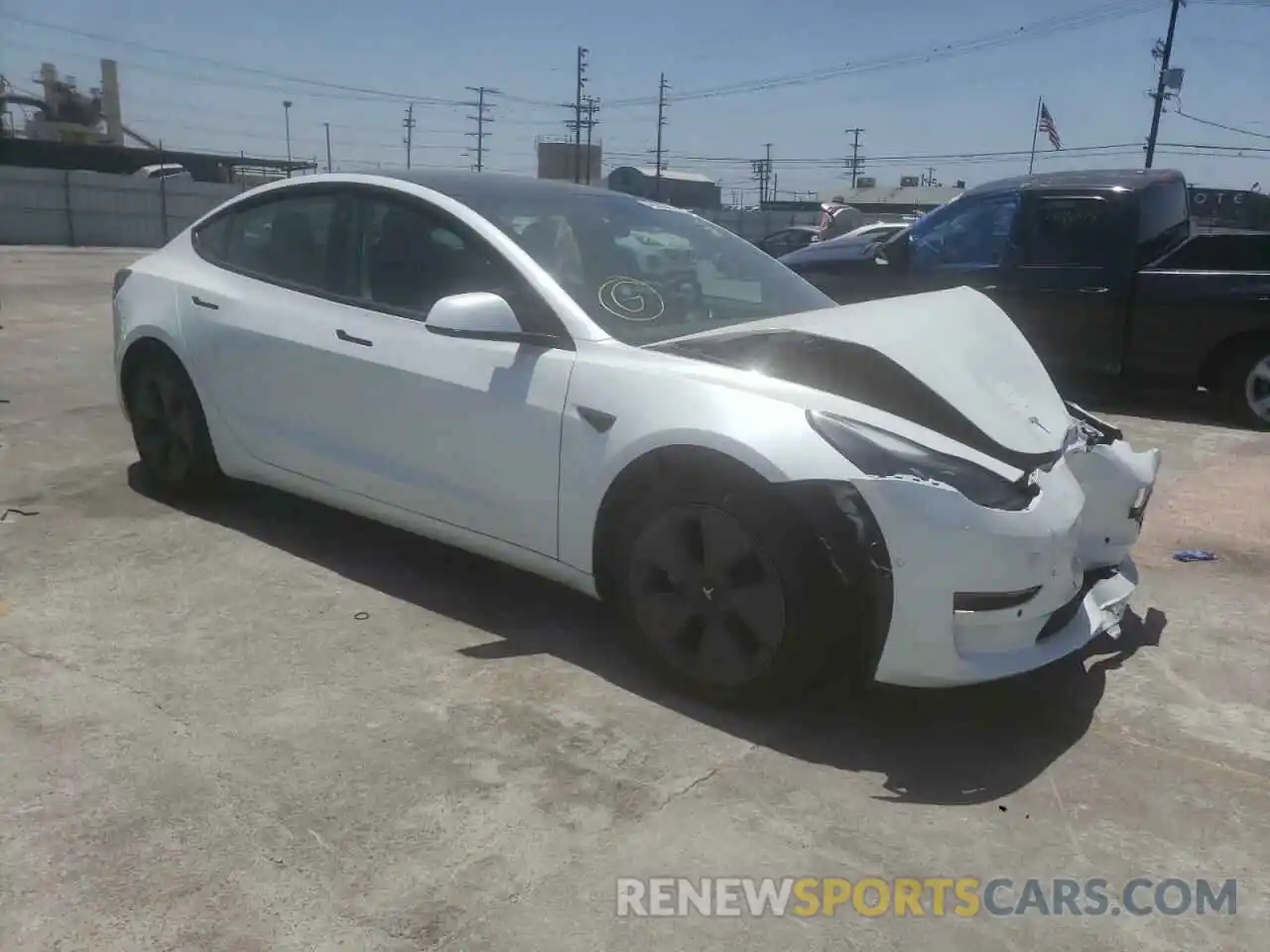 1 Photograph of a damaged car 5YJ3E1EA3MF871715 TESLA MODEL 3 2021