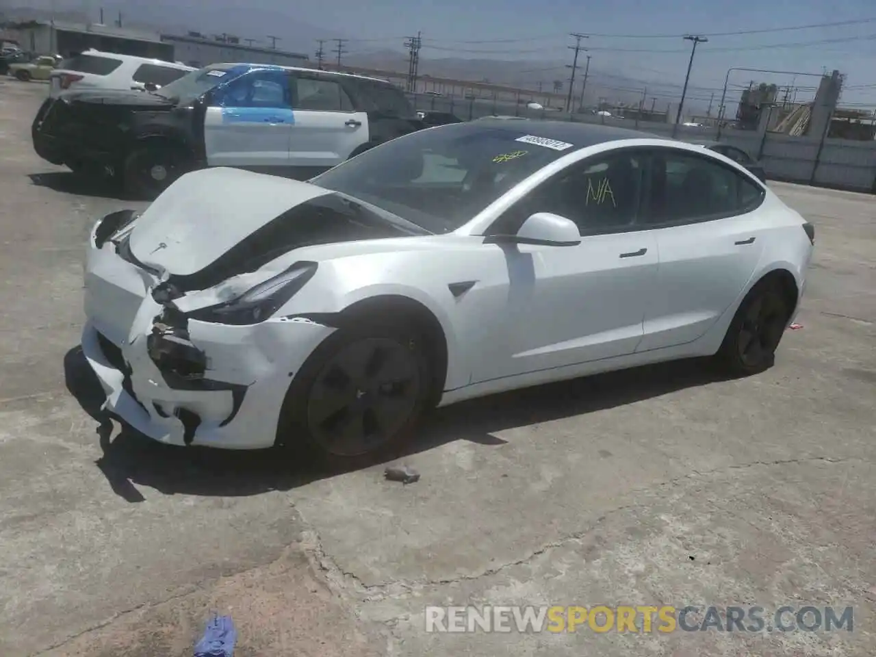 2 Photograph of a damaged car 5YJ3E1EA3MF871715 TESLA MODEL 3 2021