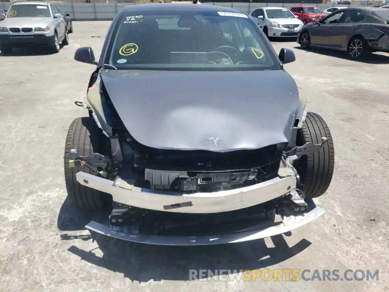 9 Photograph of a damaged car 5YJ3E1EA3MF872914 TESLA MODEL 3 2021