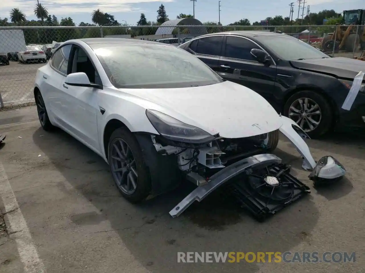 1 Photograph of a damaged car 5YJ3E1EA3MF876980 TESLA MODEL 3 2021