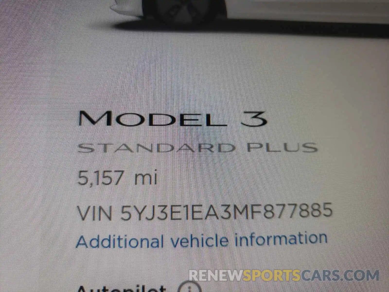 8 Photograph of a damaged car 5YJ3E1EA3MF877885 TESLA MODEL 3 2021