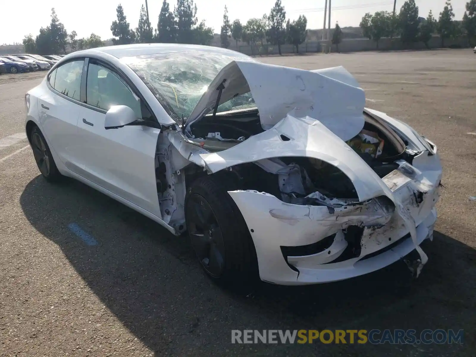 9 Photograph of a damaged car 5YJ3E1EA3MF877885 TESLA MODEL 3 2021