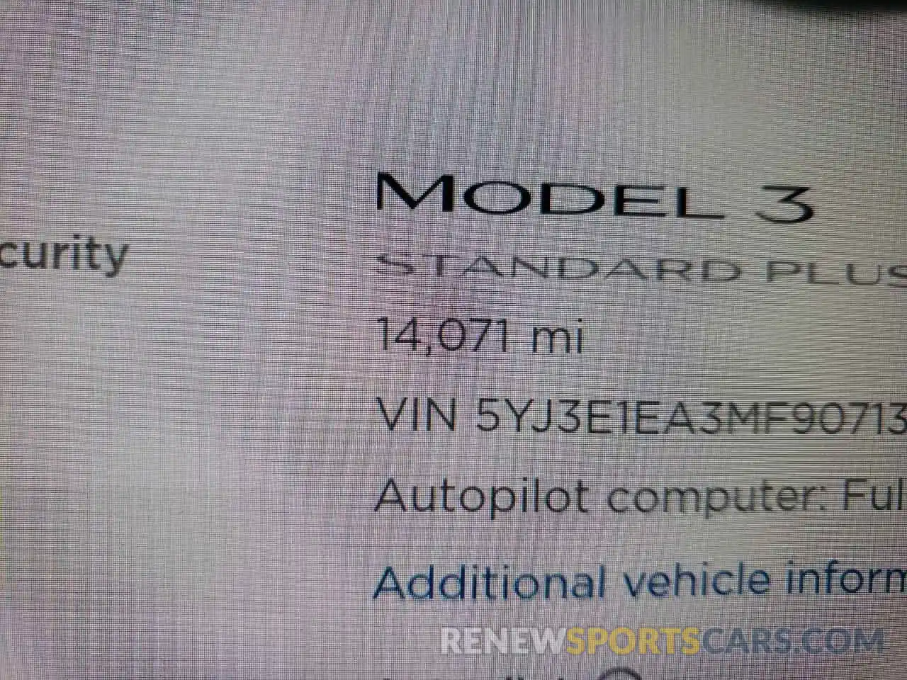 8 Фотография поврежденного автомобиля 5YJ3E1EA3MF907130 TESLA MODEL 3 2021