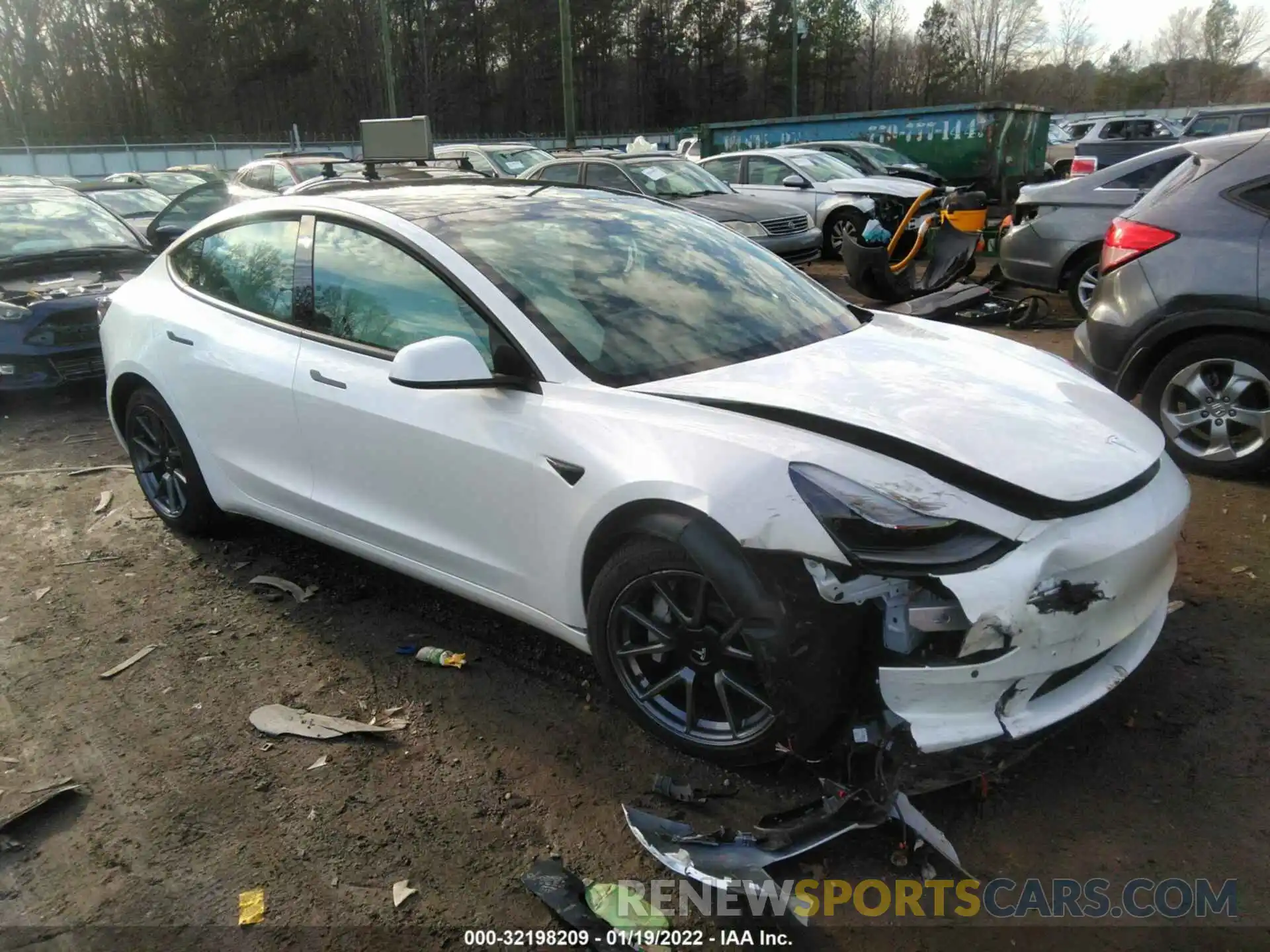 1 Photograph of a damaged car 5YJ3E1EA3MF908679 TESLA MODEL 3 2021