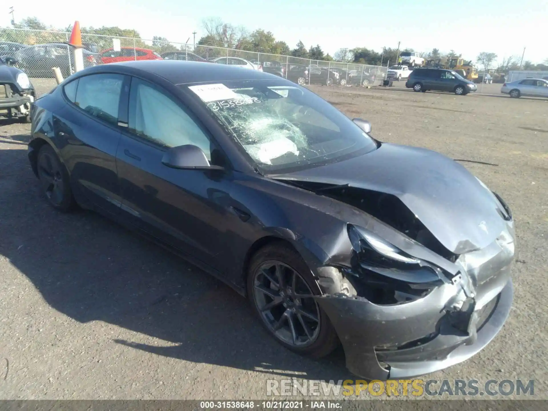 1 Photograph of a damaged car 5YJ3E1EA3MF914868 TESLA MODEL 3 2021