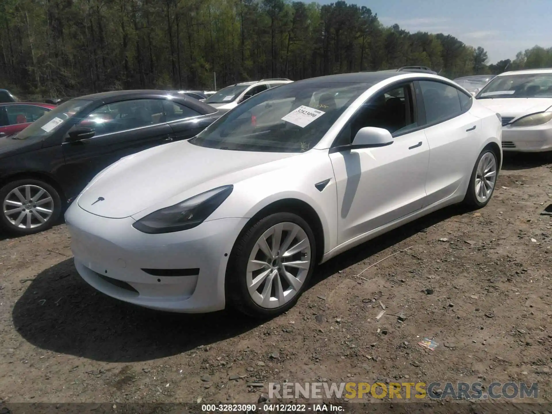 2 Photograph of a damaged car 5YJ3E1EA3MF921965 TESLA MODEL 3 2021