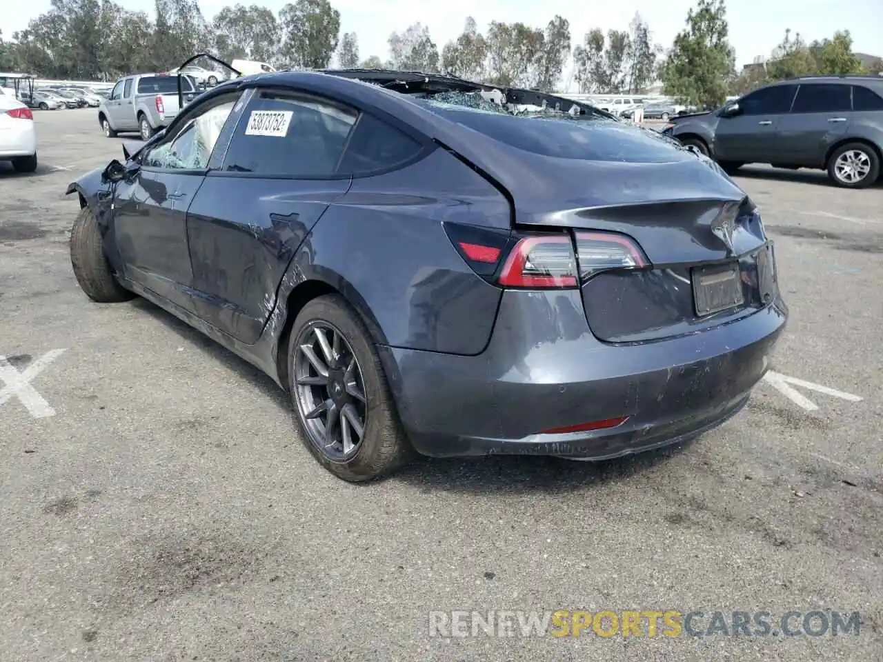 3 Photograph of a damaged car 5YJ3E1EA3MF922033 TESLA MODEL 3 2021