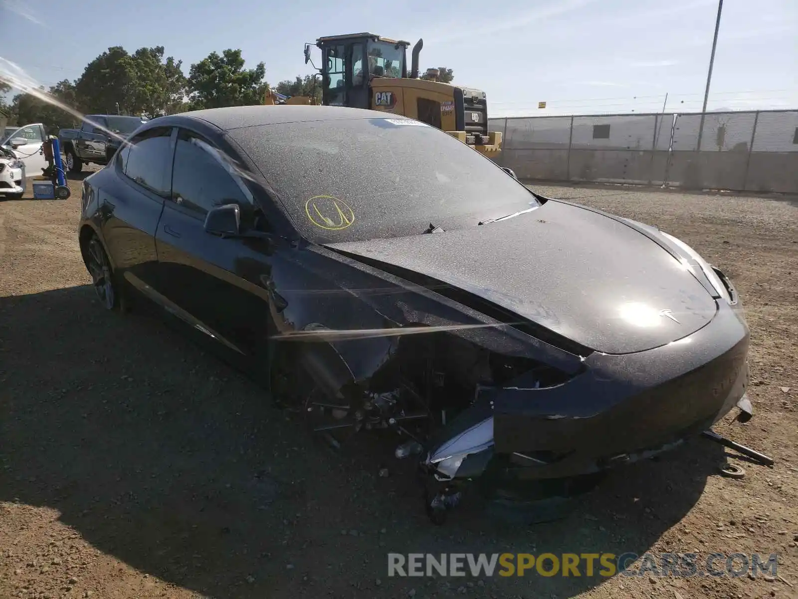 1 Photograph of a damaged car 5YJ3E1EA3MF930309 TESLA MODEL 3 2021