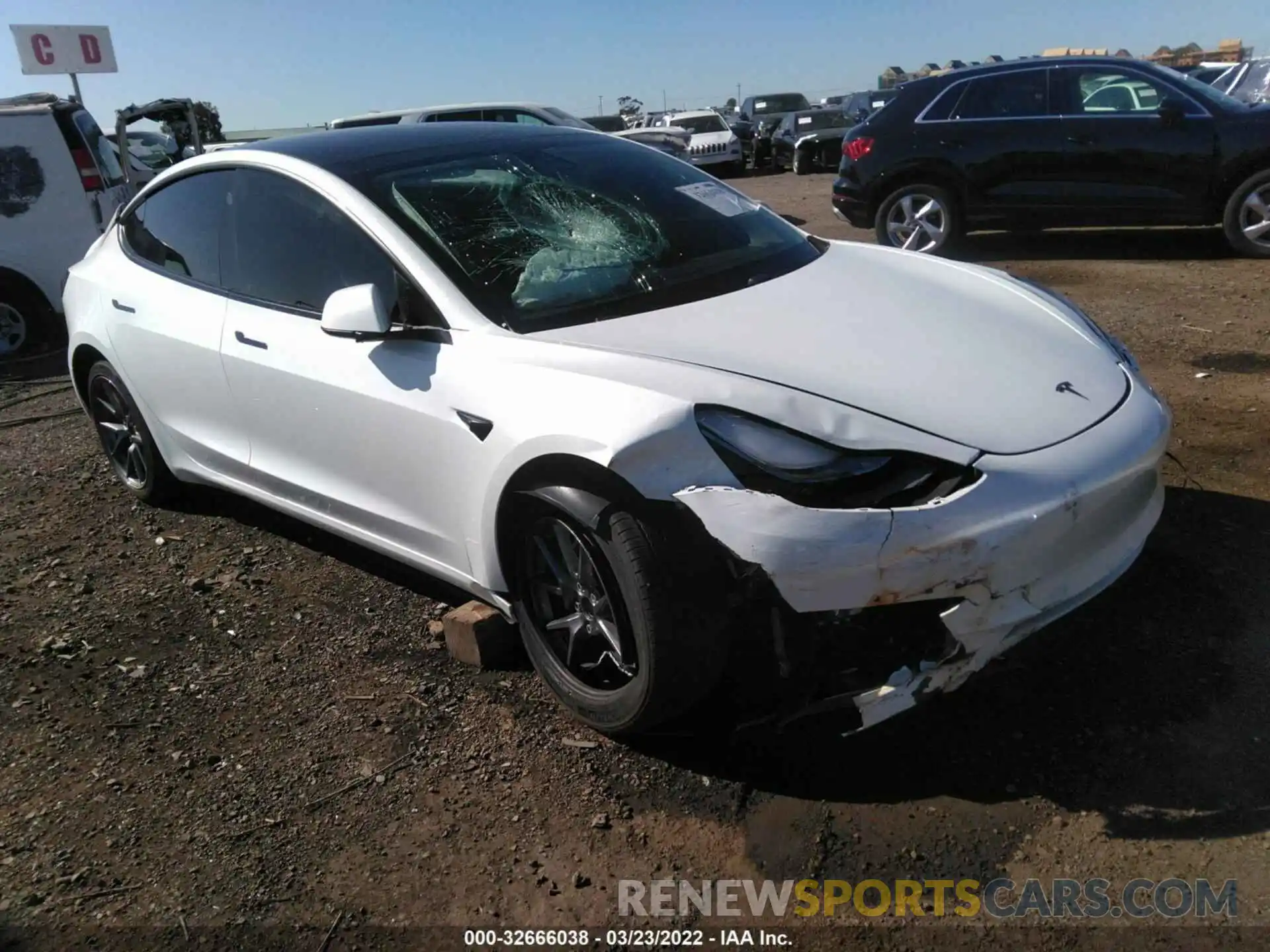 1 Photograph of a damaged car 5YJ3E1EA3MF930746 TESLA MODEL 3 2021