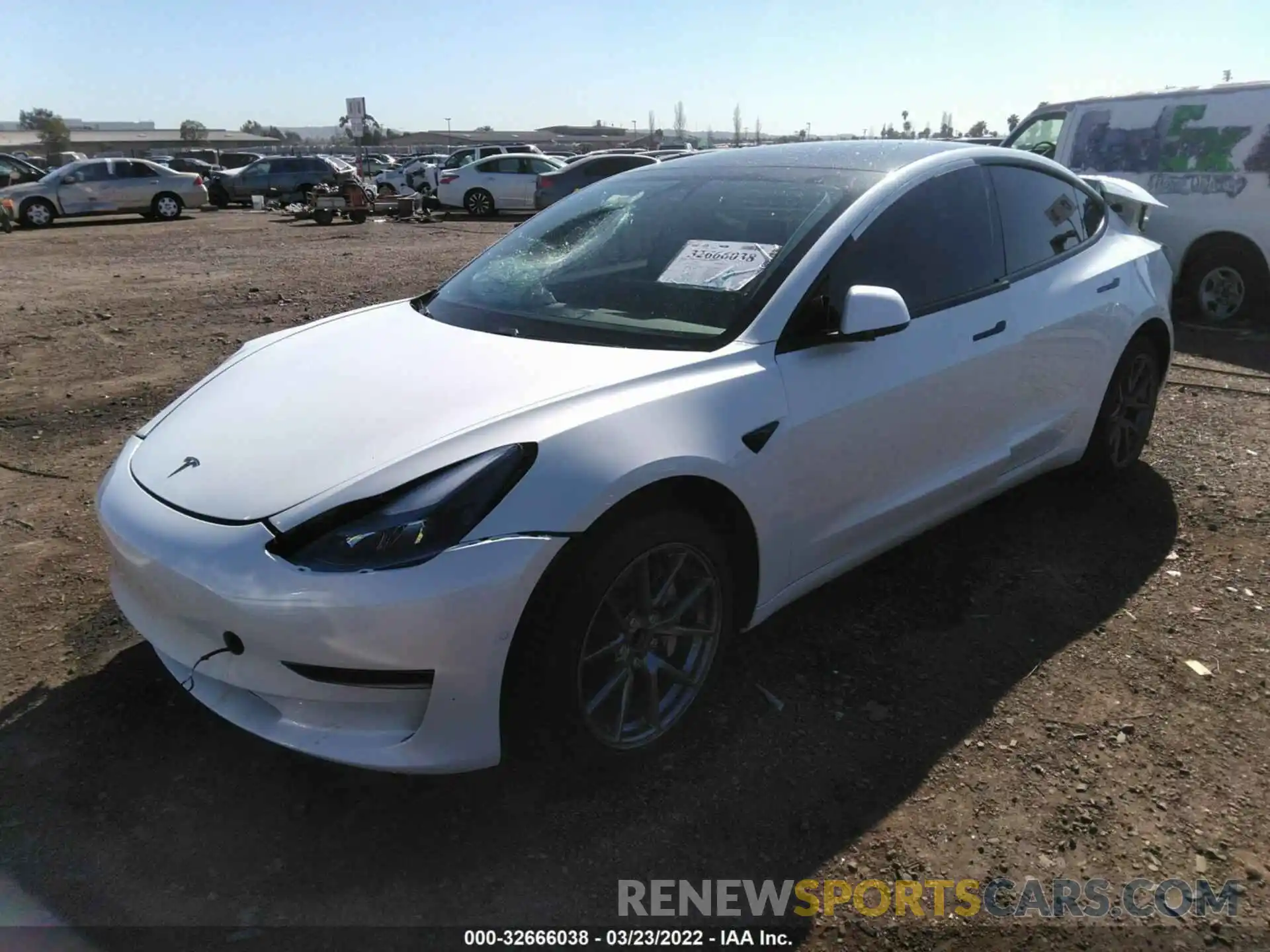 2 Photograph of a damaged car 5YJ3E1EA3MF930746 TESLA MODEL 3 2021