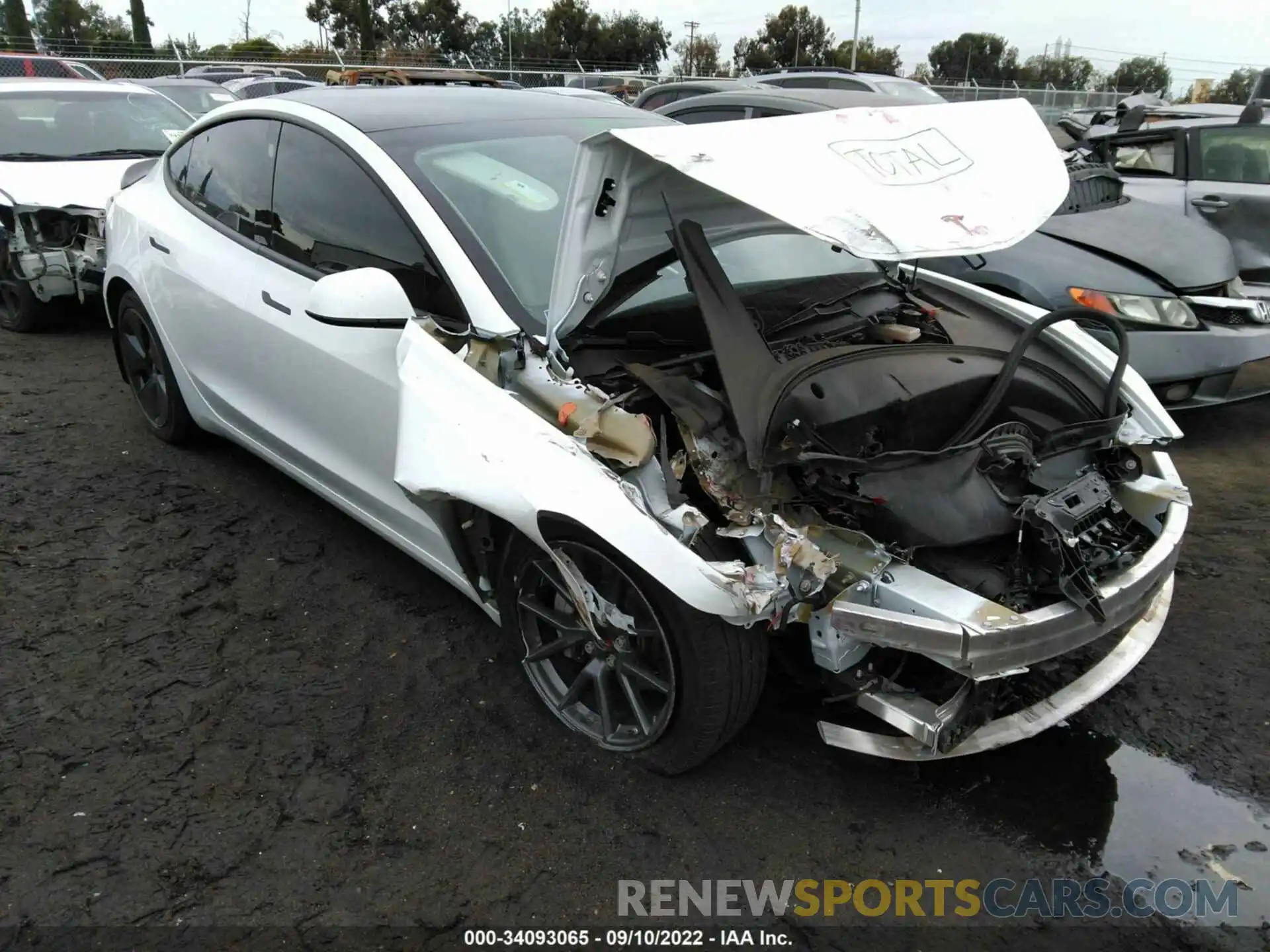 1 Photograph of a damaged car 5YJ3E1EA3MF938782 TESLA MODEL 3 2021