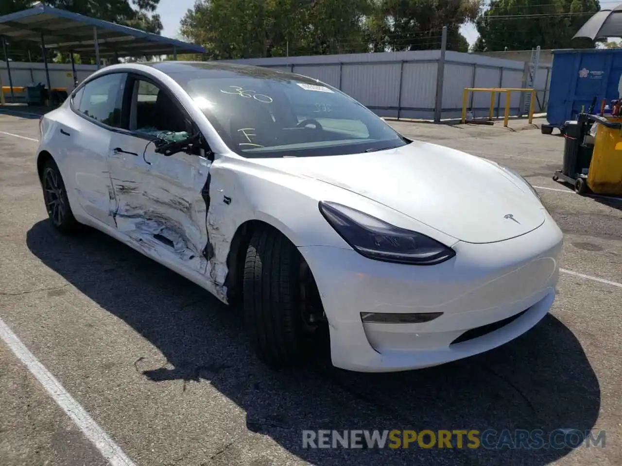 1 Фотография поврежденного автомобиля 5YJ3E1EA3MF939592 TESLA MODEL 3 2021