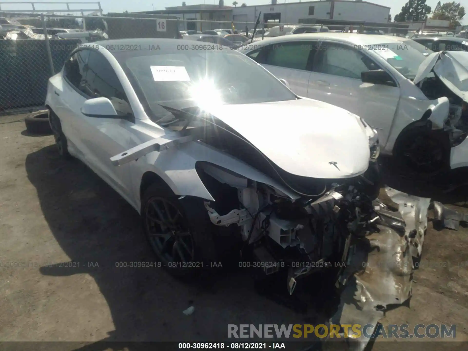 1 Photograph of a damaged car 5YJ3E1EA3MF941620 TESLA MODEL 3 2021