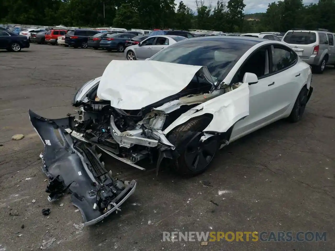 9 Photograph of a damaged car 5YJ3E1EA3MF976898 TESLA MODEL 3 2021