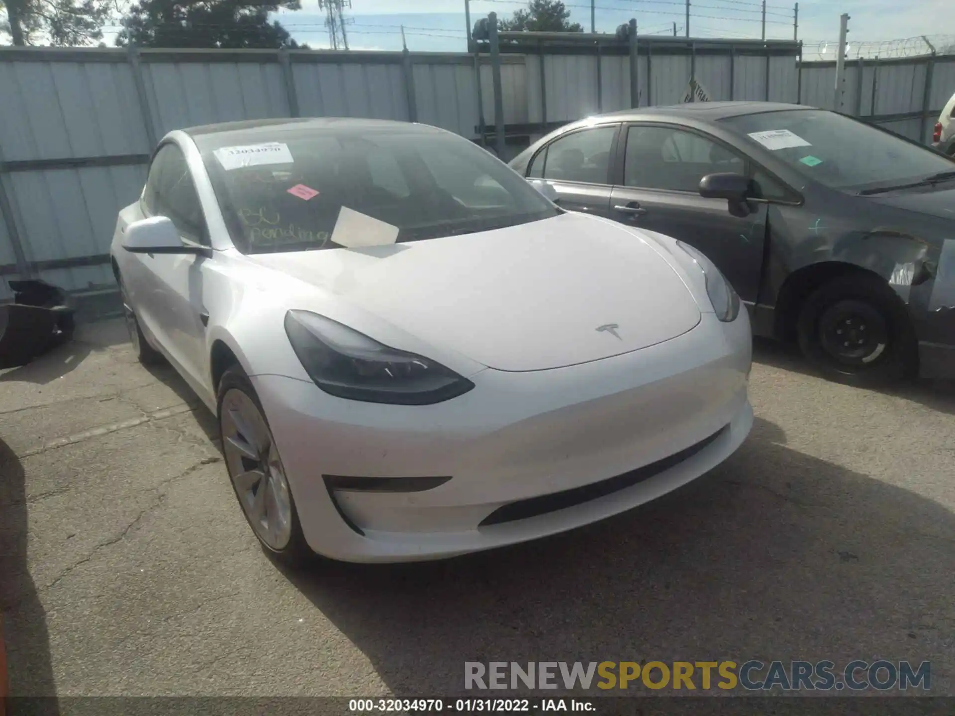 1 Фотография поврежденного автомобиля 5YJ3E1EA3MF977873 TESLA MODEL 3 2021