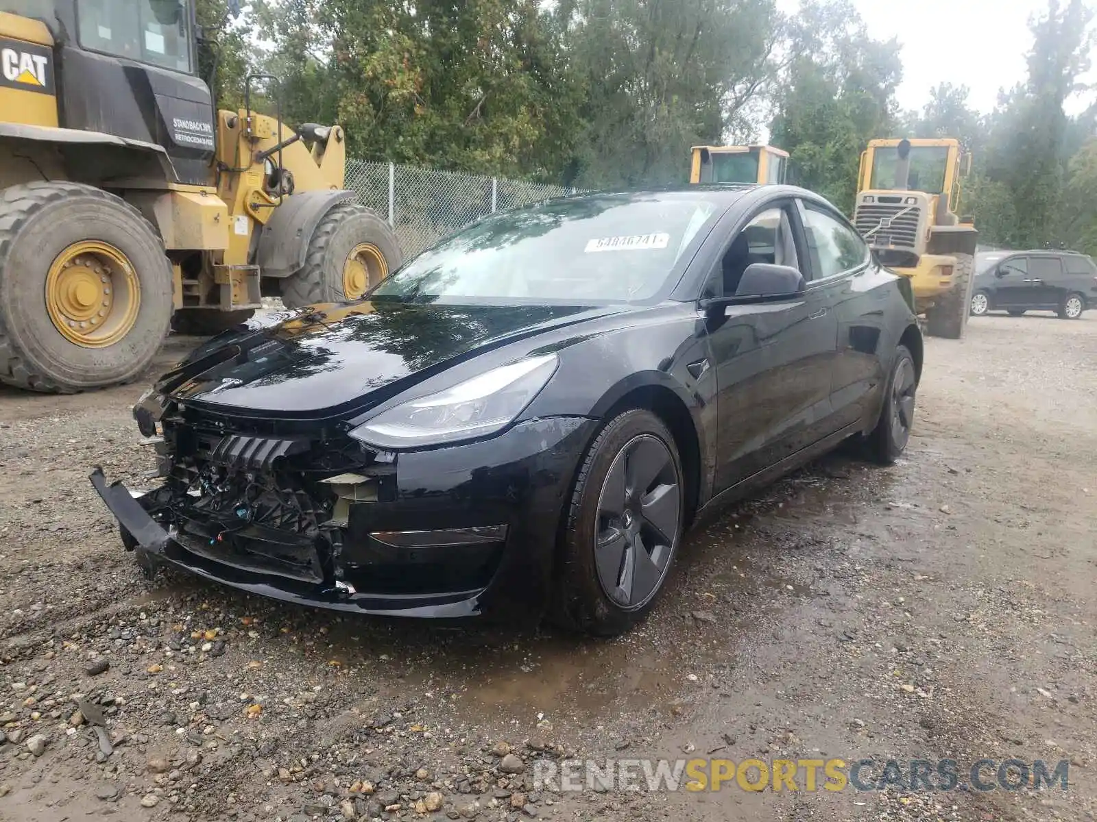 2 Photograph of a damaged car 5YJ3E1EA3MF991112 TESLA MODEL 3 2021