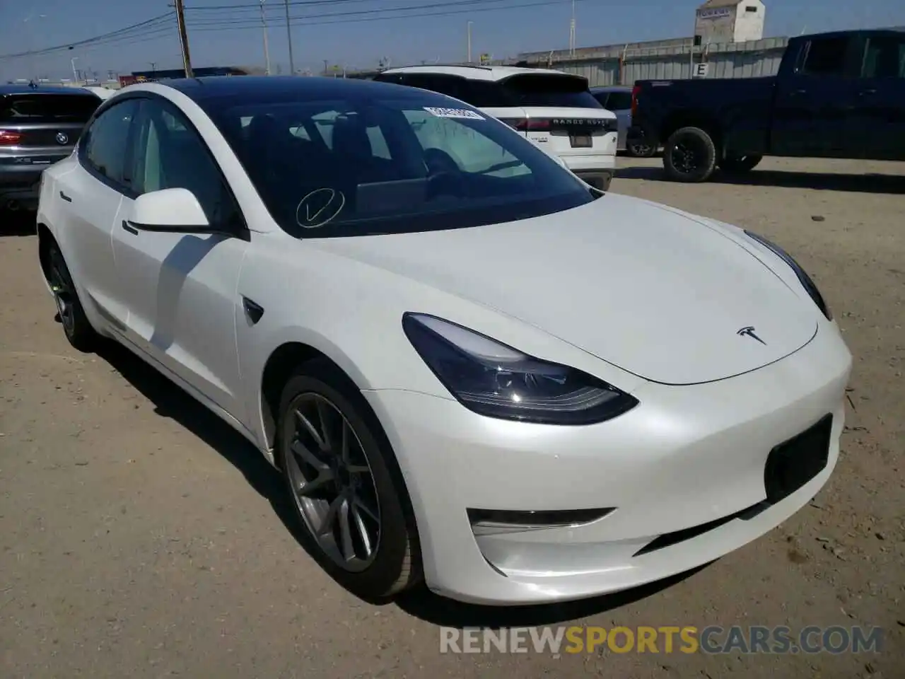 1 Photograph of a damaged car 5YJ3E1EA3MF991739 TESLA MODEL 3 2021