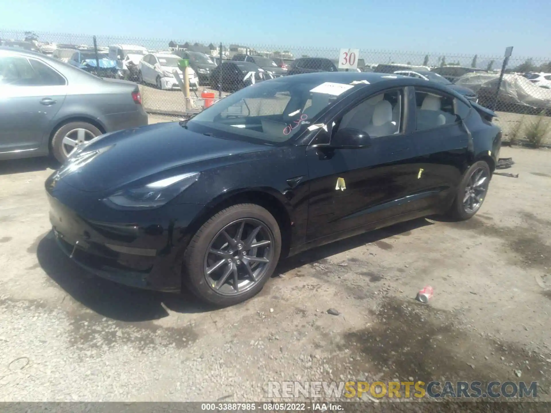 2 Photograph of a damaged car 5YJ3E1EA3MF994205 TESLA MODEL 3 2021