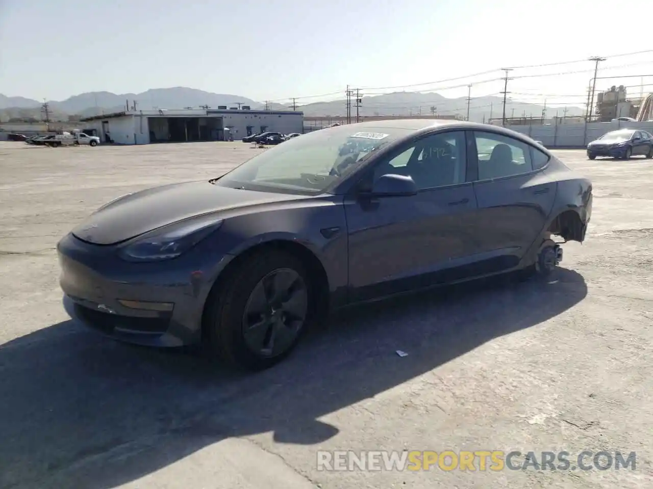 2 Photograph of a damaged car 5YJ3E1EA3MF997038 TESLA MODEL 3 2021