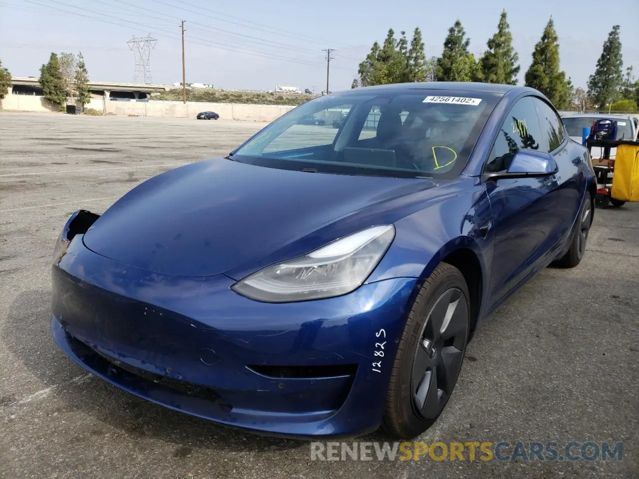 2 Photograph of a damaged car 5YJ3E1EA4MF006249 TESLA MODEL 3 2021