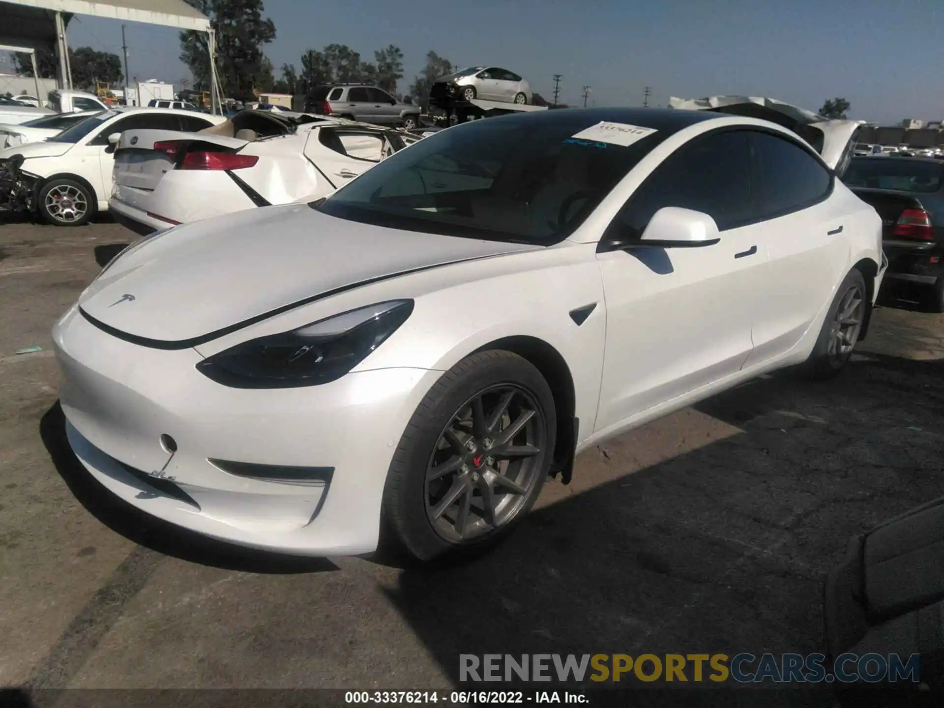 2 Photograph of a damaged car 5YJ3E1EA4MF018935 TESLA MODEL 3 2021