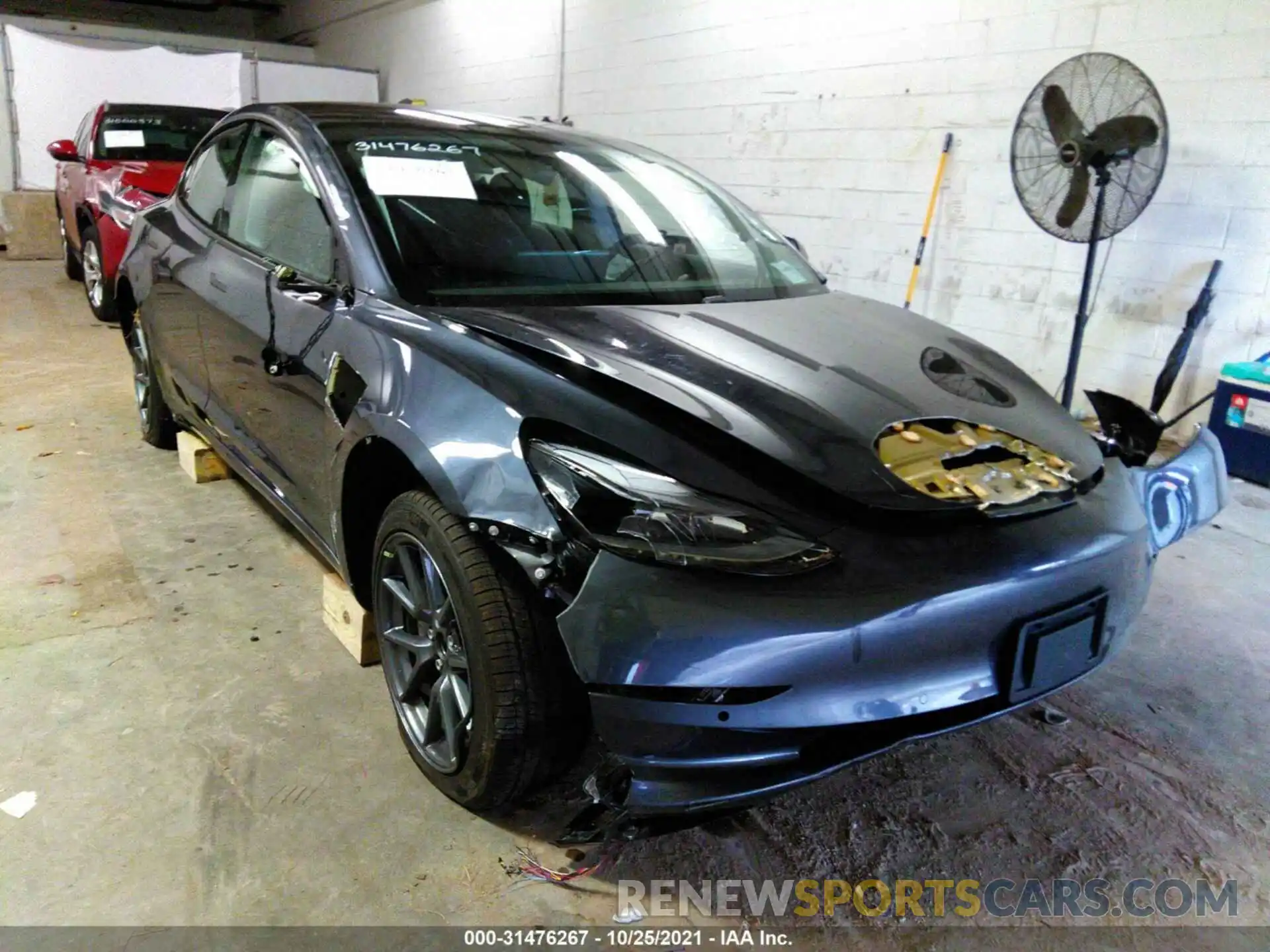 1 Photograph of a damaged car 5YJ3E1EA4MF042619 TESLA MODEL 3 2021