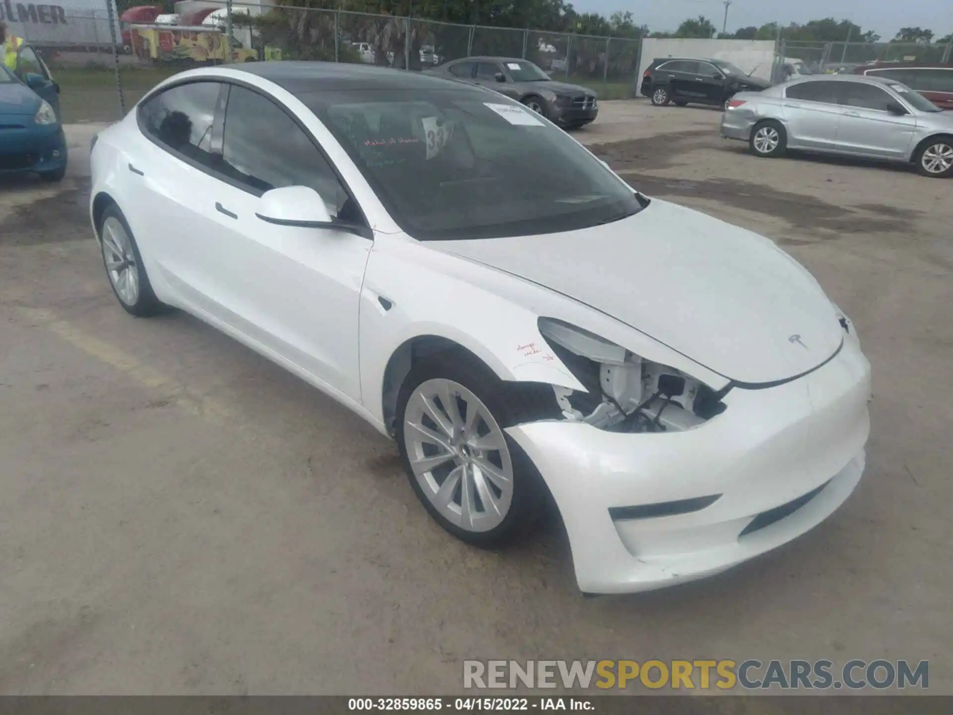 1 Photograph of a damaged car 5YJ3E1EA4MF043088 TESLA MODEL 3 2021