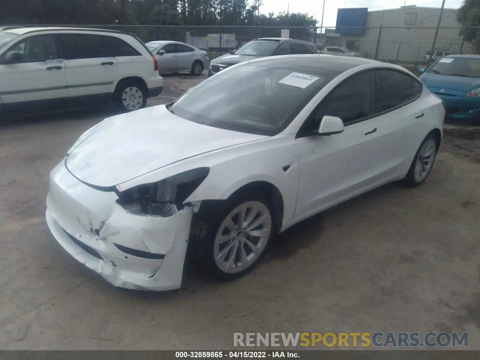 2 Photograph of a damaged car 5YJ3E1EA4MF043088 TESLA MODEL 3 2021