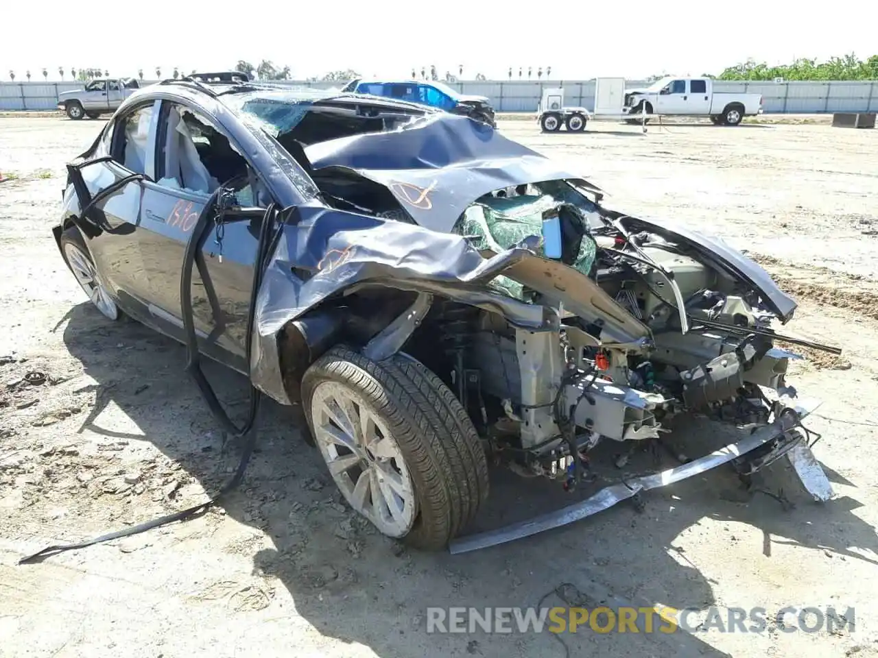 1 Photograph of a damaged car 5YJ3E1EA4MF046623 TESLA MODEL 3 2021