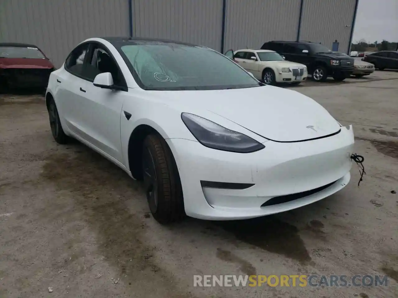 1 Photograph of a damaged car 5YJ3E1EA4MF046945 TESLA MODEL 3 2021