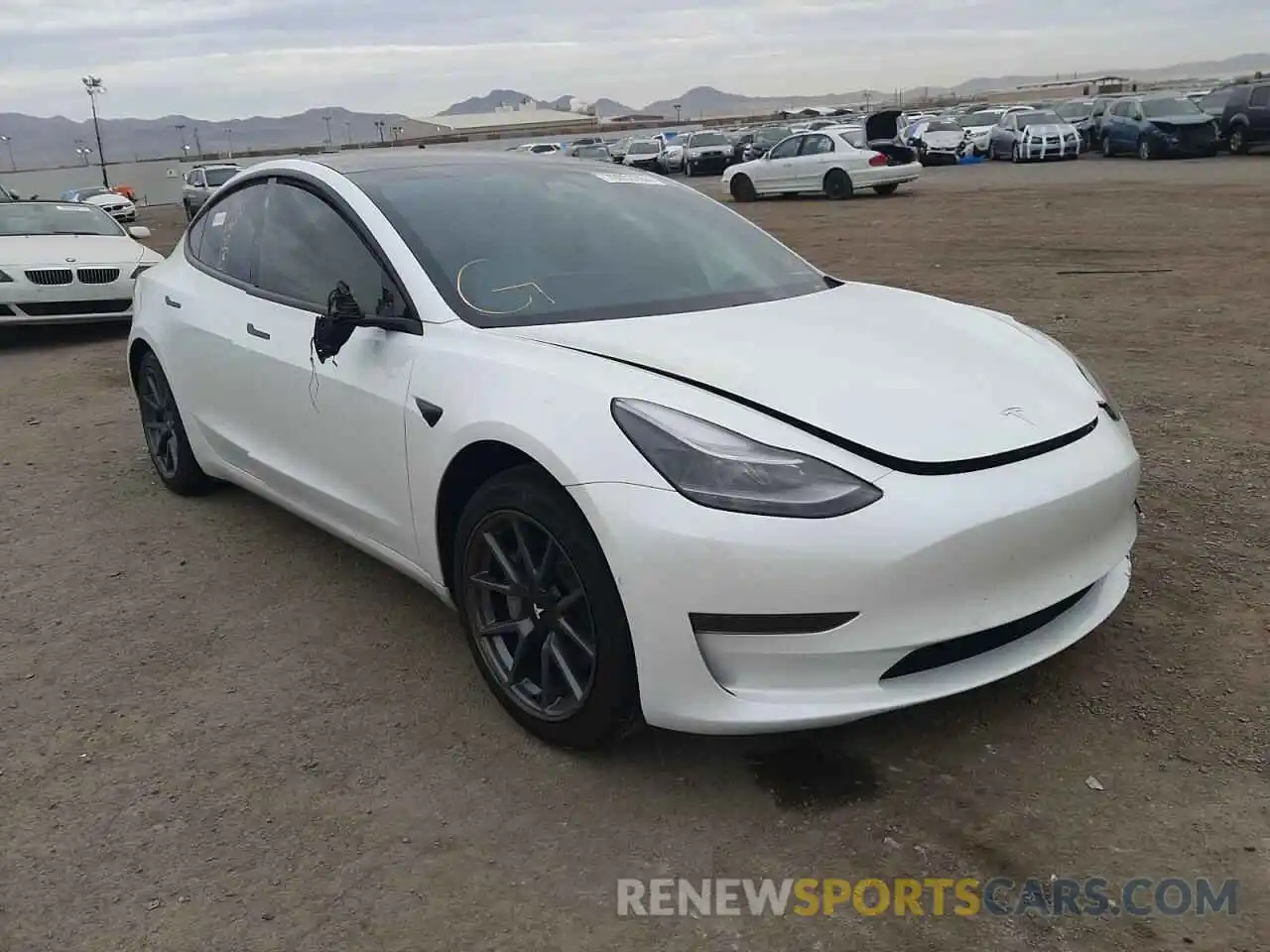 1 Photograph of a damaged car 5YJ3E1EA4MF047786 TESLA MODEL 3 2021