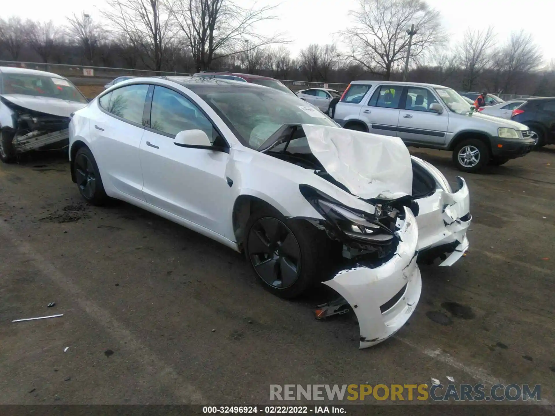 1 Photograph of a damaged car 5YJ3E1EA4MF062904 TESLA MODEL 3 2021