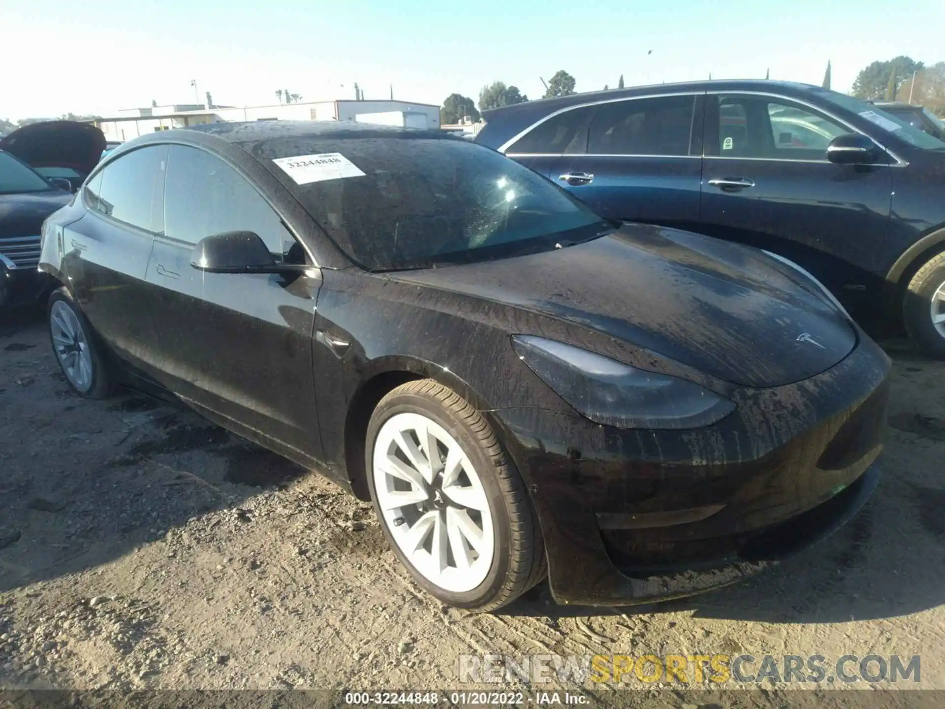 1 Photograph of a damaged car 5YJ3E1EA4MF067794 TESLA MODEL 3 2021