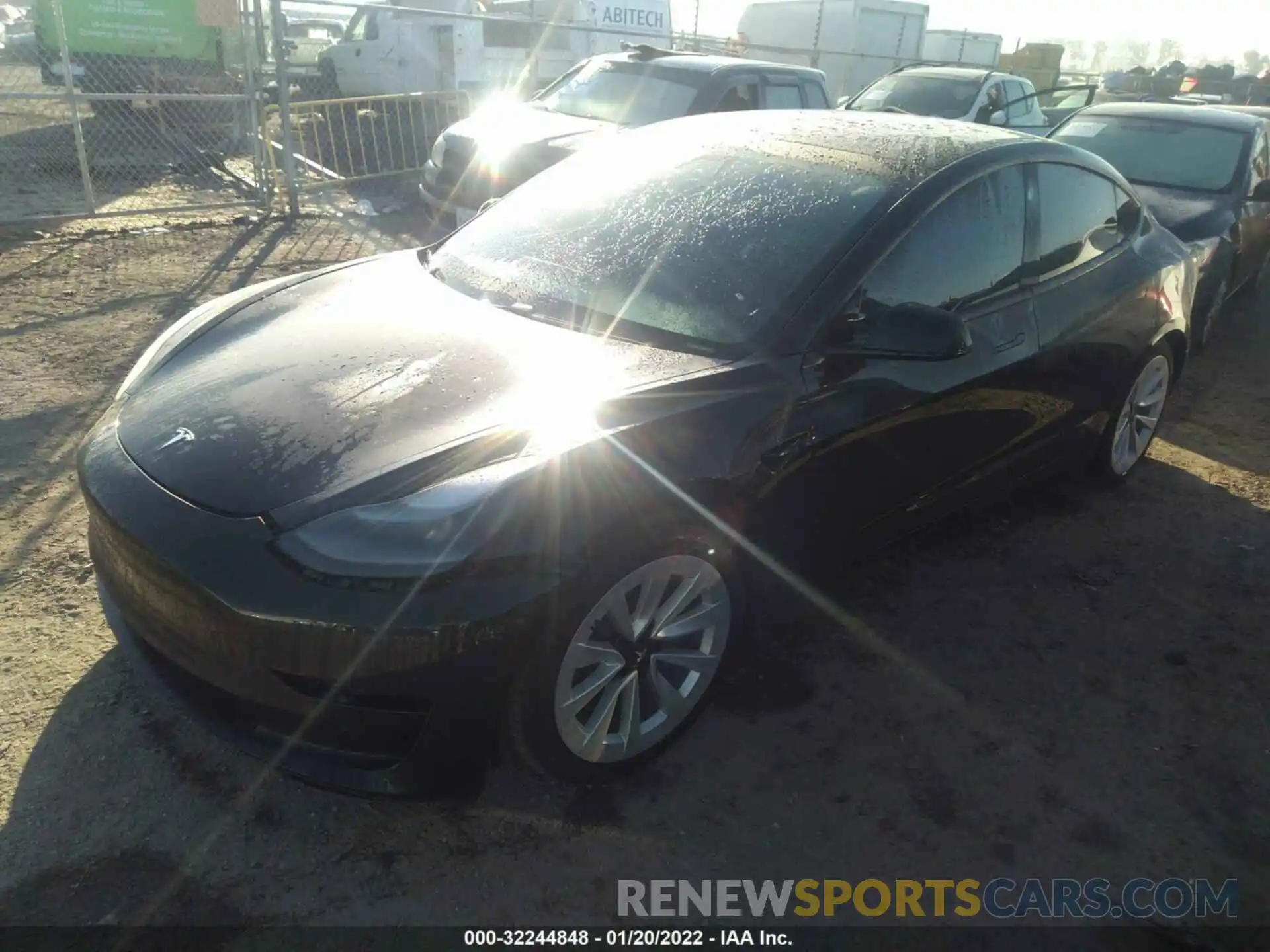 2 Photograph of a damaged car 5YJ3E1EA4MF067794 TESLA MODEL 3 2021