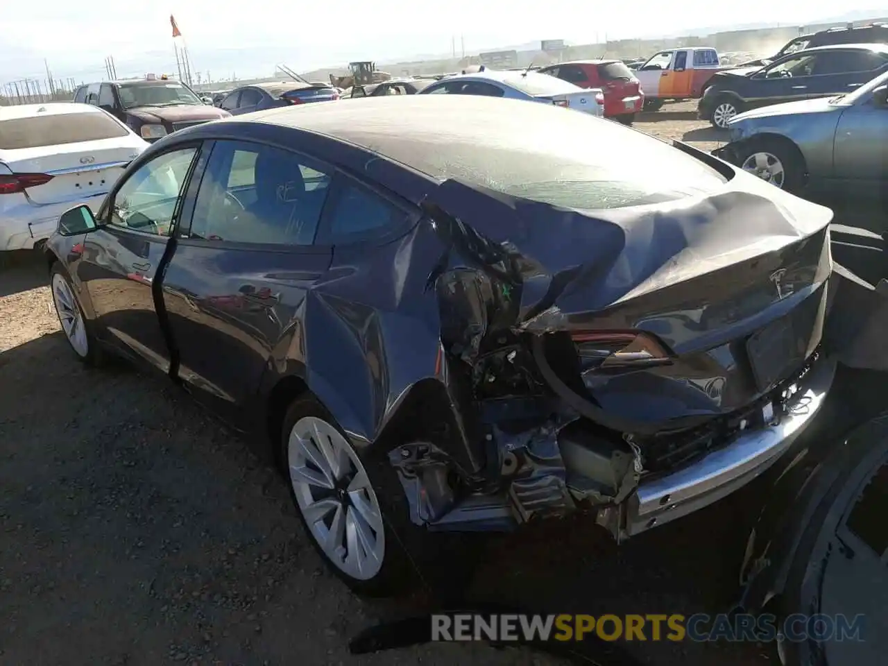 3 Photograph of a damaged car 5YJ3E1EA4MF071733 TESLA MODEL 3 2021