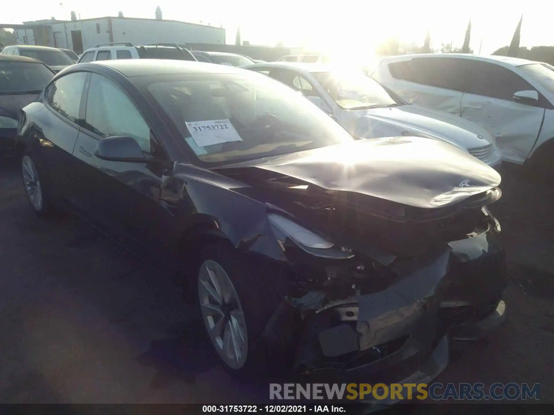 1 Photograph of a damaged car 5YJ3E1EA4MF074535 TESLA MODEL 3 2021