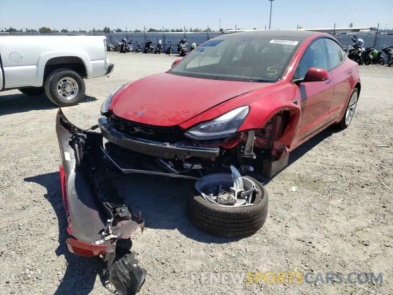 2 Photograph of a damaged car 5YJ3E1EA4MF078455 TESLA MODEL 3 2021