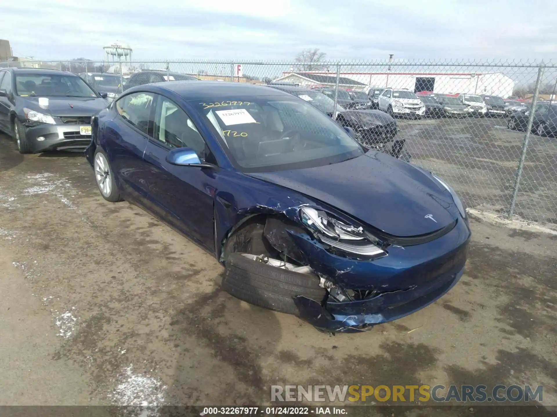 1 Photograph of a damaged car 5YJ3E1EA4MF086717 TESLA MODEL 3 2021