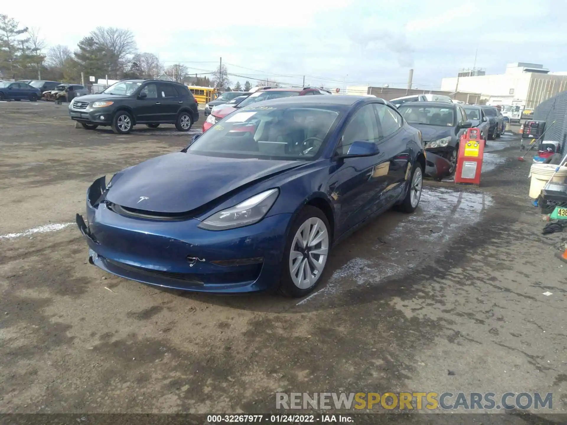 2 Photograph of a damaged car 5YJ3E1EA4MF086717 TESLA MODEL 3 2021