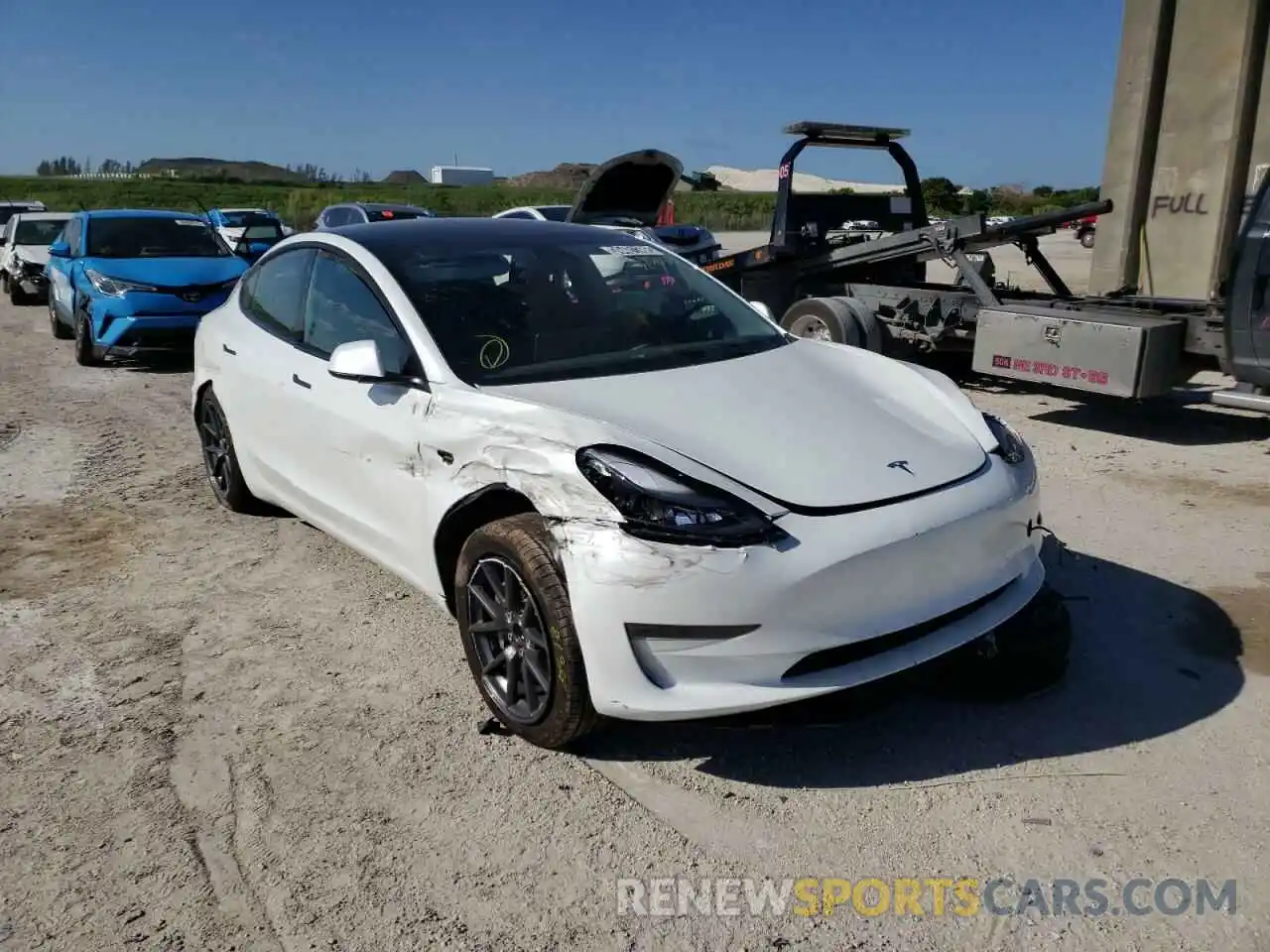 1 Фотография поврежденного автомобиля 5YJ3E1EA4MF087141 TESLA MODEL 3 2021