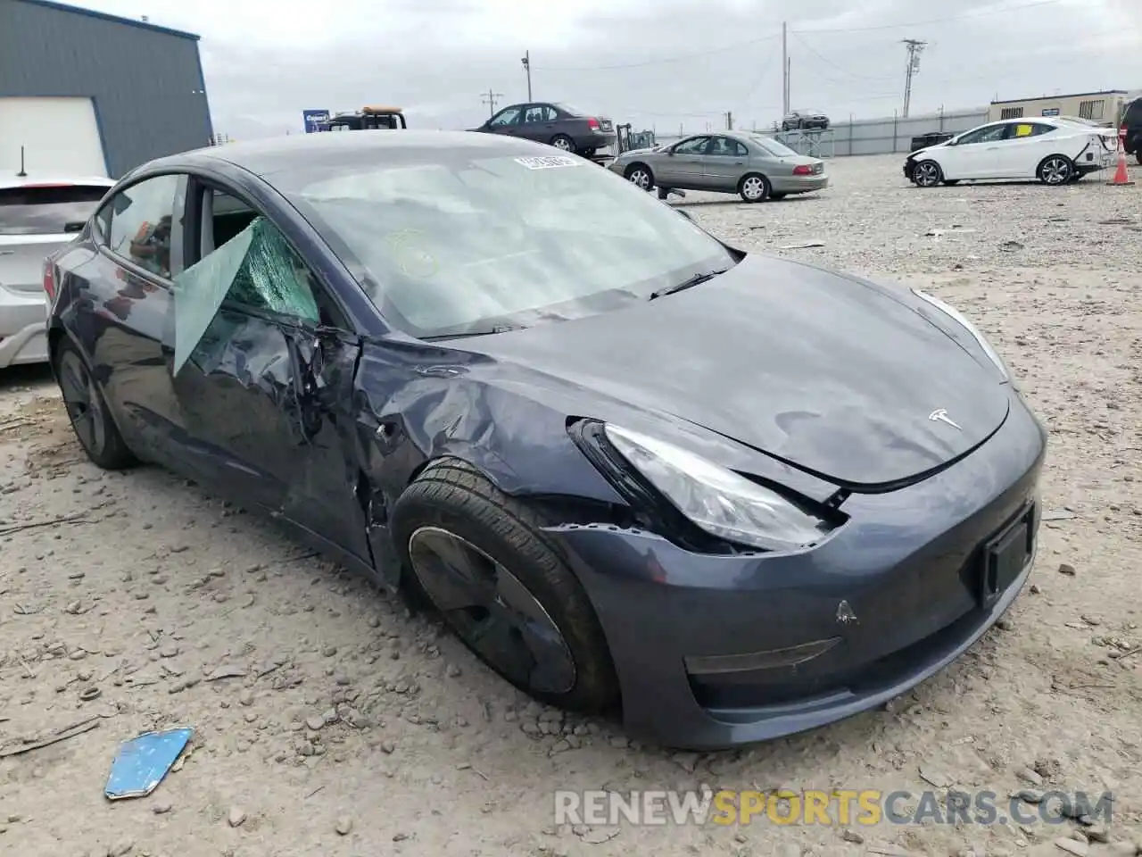 1 Photograph of a damaged car 5YJ3E1EA4MF089018 TESLA MODEL 3 2021