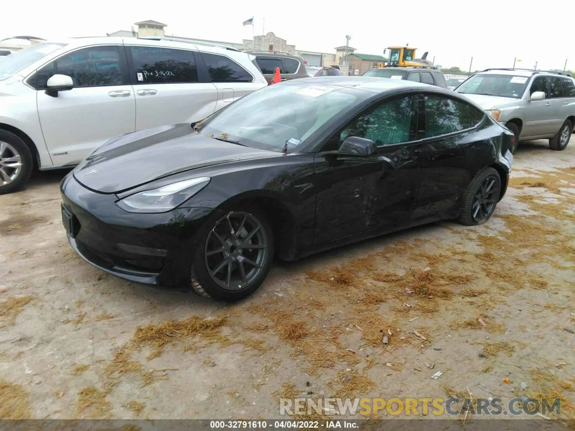 2 Photograph of a damaged car 5YJ3E1EA4MF093828 TESLA MODEL 3 2021