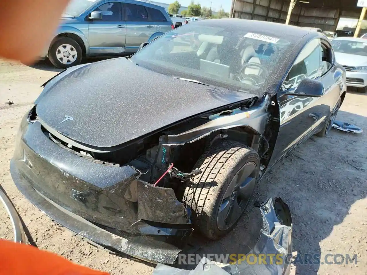 1 Photograph of a damaged car 5YJ3E1EA4MF095336 TESLA MODEL 3 2021