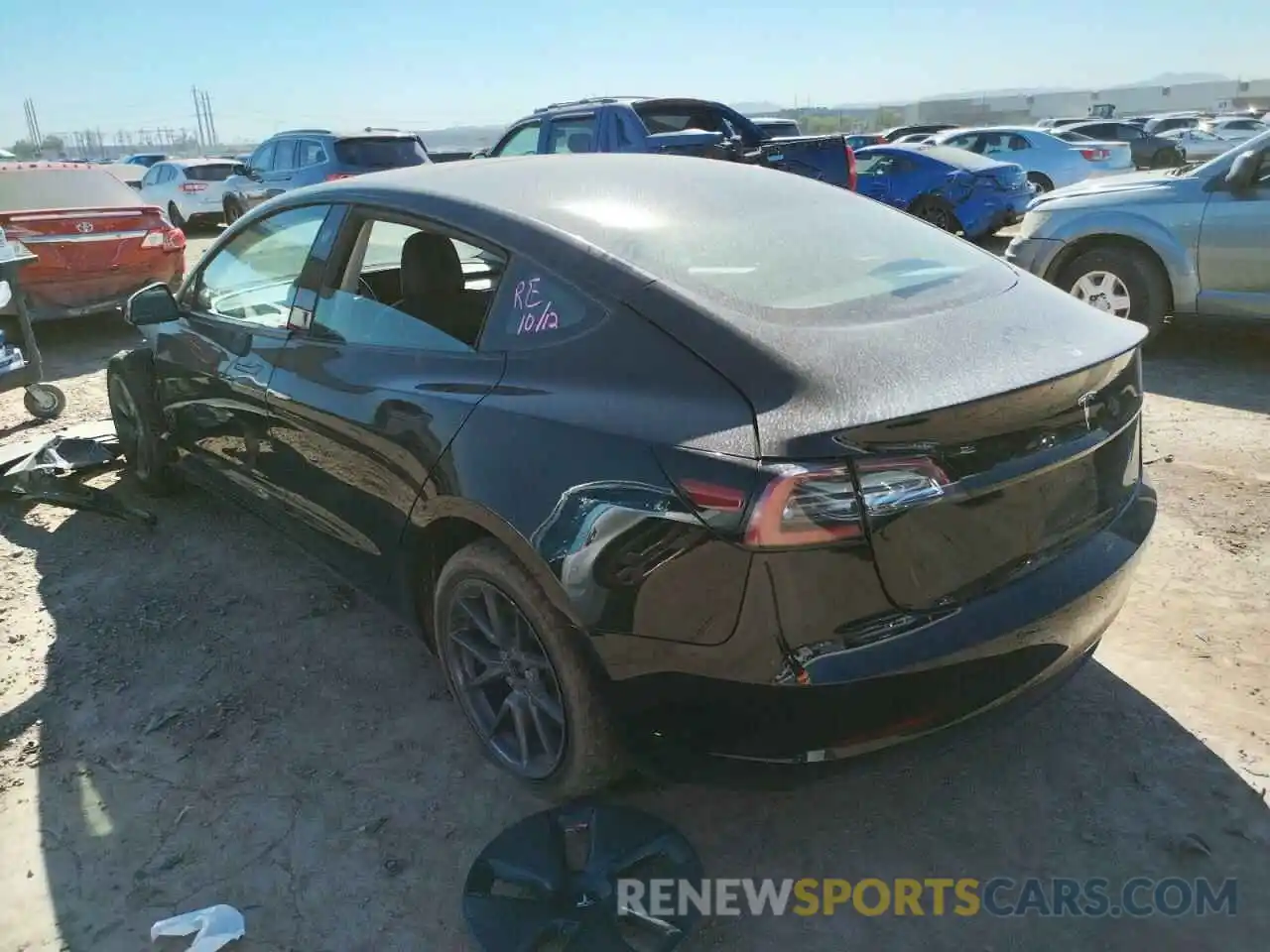 2 Photograph of a damaged car 5YJ3E1EA4MF095336 TESLA MODEL 3 2021